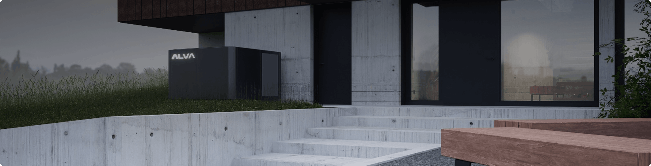 Nowoczesna architektura z instalacją ALVA